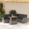 Salon de jardin 2 pcs avec coussins Gris Résine tressée 628781628781