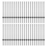 Poteau de clôture enchâssé 44 pc Gris 120 cm 628782628782