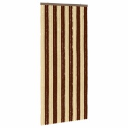 Rideau anti-insectes en chenille Marron et beige 100 x 220 cm 628786628786