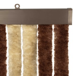 Rideau anti-insectes en chenille Marron et beige 100 x 220 cm 628786628786