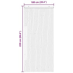 Rideau anti-insectes en chenille Marron et beige 100 x 220 cm 628786628786