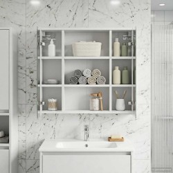 Armoire Miroir de Salle de Bain Blanc 63,5 x 16 x 62,5 cm 628787628787
