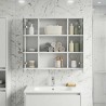 Armoire Miroir de Salle de Bain Blanc 63,5 x 16 x 62,5 cm 628787628787
