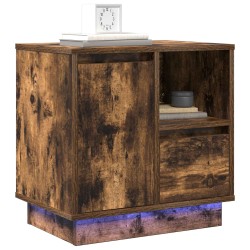 Cabinet de chevet avec tiroir Chêne fumé 50 x 34,5 x 50 cm. 628790628790