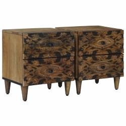 Cabinet de chevet avec tiroir 2 pcs Marron 40 x 33,5 x 46 cm 628793628793