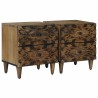 Cabinet de chevet avec tiroir 2 pcs Marron 40 x 33,5 x 46 cm 628793628793