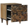 Cabinet de chevet avec tiroir 2 pcs Marron 40 x 33,5 x 46 cm 628793628793