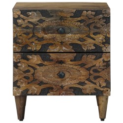 Cabinet de chevet avec tiroir 2 pcs Marron 40 x 33,5 x 46 cm 628793628793
