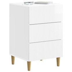 Cabinet de chevet avec tiroir Blanc brillant 43 x 41 x 66,5 cm 628797628797