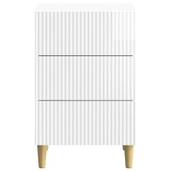 Cabinet de chevet avec tiroir Blanc brillant 43 x 41 x 66,5 cm 628797628797
