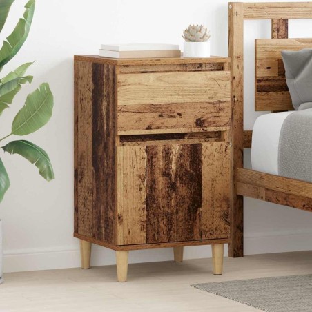Cabinet de chevet avec tiroir 2 pcs Bois ancien 40 x 35 x 70 cm 628798628798