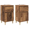 Cabinet de chevet avec tiroir 2 pcs Bois ancien 40 x 35 x 70 cm 628798628798