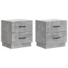 Cabinet de chevet 2 pcs Gris béton 43 x 34,5 x 44,5 cm 628800628800