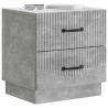Cabinet de chevet 2 pcs Gris béton 43 x 34,5 x 44,5 cm 628800628800