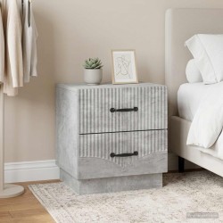 Cabinet de chevet 2 pcs Gris béton 43 x 34,5 x 44,5 cm 628800628800
