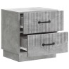 Cabinet de chevet 2 pcs Gris béton 43 x 34,5 x 44,5 cm 628800628800