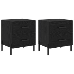 Cabinet de chevet 2 pcs Chêne noir 40 x 35 x 47,5 cm 628801628801
