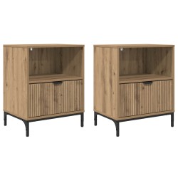 Cabinet de chevet 2 pc chêne artisanal 49 x 36 x 61 cm 628805628805