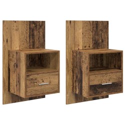Cabinet de chevet 2 pcs Bois ancien 50 x 32.5 x 80cm 628806628806