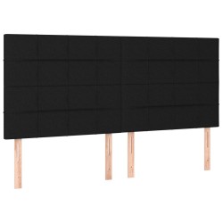 Tête de lit Noir 180x5x118/128 cm Tissu 628811628811