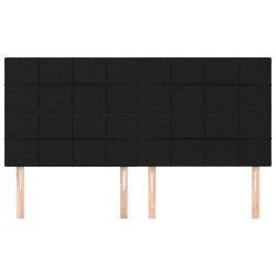 Tête de lit Noir 180x5x118/128 cm Tissu 628811628811