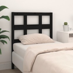 Tête de lit Noir 95,5x4x100 cm Bois massif de pin 628820628820