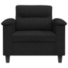 Chaise de canapé noir 60 cm tissu microfibre 628846628846