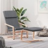 Chaise de relaxation avec repose-pied Gris foncé Tissu 628850628850