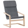Chaise de relaxation avec repose-pied Gris foncé Tissu 628850628850