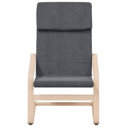 Chaise de relaxation avec repose-pied Gris foncé Tissu 628850628850