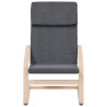 Chaise de relaxation avec repose-pied Gris foncé Tissu 628850628850