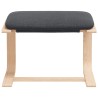 Chaise de relaxation avec repose-pied Gris foncé Tissu 628850628850