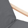 Chaise de relaxation avec repose-pied Gris foncé Tissu 628850628850