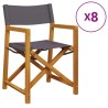 Chaises pliables de jardin lot de 8 gris foncé tissu 628852628852