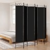 Cloison de séparation 6 panneaux Noir 240x220 cm Tissu 628855628855