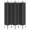 Cloison de séparation 6 panneaux Noir 240x220 cm Tissu 628855628855
