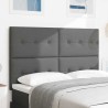 Tête de lit LED avec bandes LED Gris foncé 144 cm tissu 628881628881