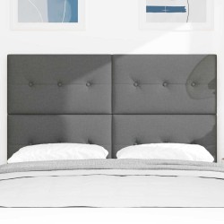 Tête de lit LED avec bandes LED Gris foncé 144 cm tissu 628881628881