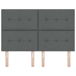 Tête de lit LED avec bandes LED Gris foncé 144 cm tissu 628881628881