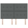 Tête de lit LED avec bandes LED Gris foncé 144 cm tissu 628881628881