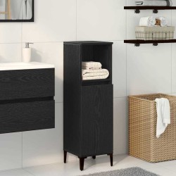 Cabinet de salle de bain avec porte Chêne noir 30 x 30 x 100 cm 628887628887