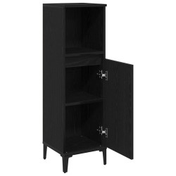 Cabinet de salle de bain avec porte Chêne noir 30 x 30 x 100 cm 628887628887