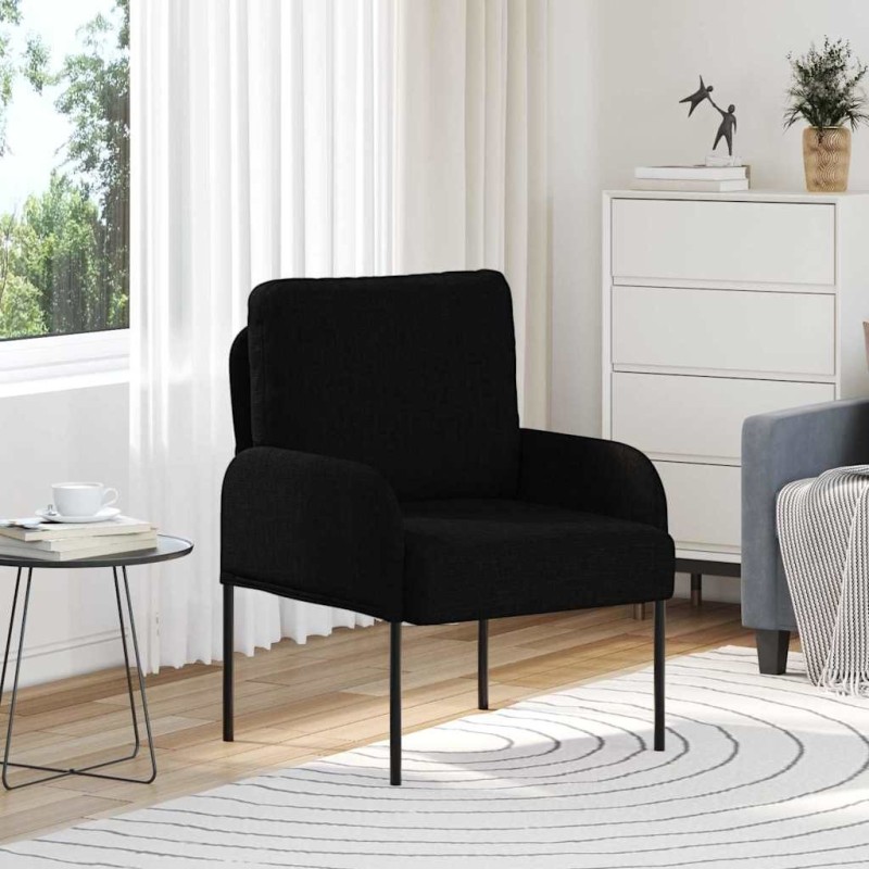 Canapés avec coussin 55cm Noir Contreplaqué 628888628888
