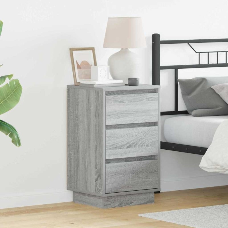 Cabinet de chevet Gris 39 x 34,5 x 65 cm Bois d'ingénierie 628891628891