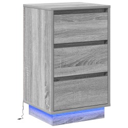 Cabinet de chevet Gris 39 x 34,5 x 65 cm Bois d'ingénierie 628891628891