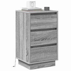 Cabinet de chevet Gris 39 x 34,5 x 65 cm Bois d'ingénierie 628891628891