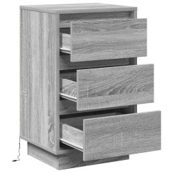 Cabinet de chevet Gris 39 x 34,5 x 65 cm Bois d'ingénierie 628891628891