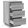 Cabinet de chevet Gris 39 x 34,5 x 65 cm Bois d'ingénierie 628891628891