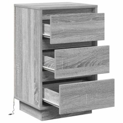 Cabinet de chevet Gris 39 x 34,5 x 65 cm Bois d'ingénierie 628891628891