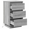 Cabinet de chevet Gris 39 x 34,5 x 65 cm Bois d'ingénierie 628891628891